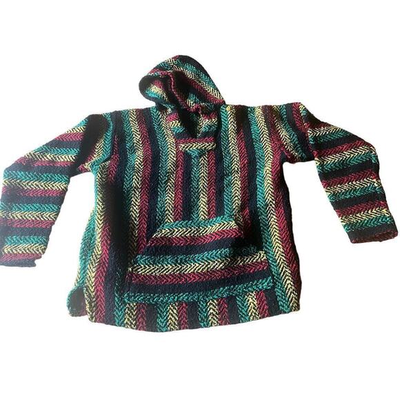 Rastafari hooded sweatshirt/pullover. Unisex. Red/Green/Yellow. Jamaica - Picture 3 of 5